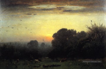 Matin paysage Tonalist George Inness Peinture à l'huile